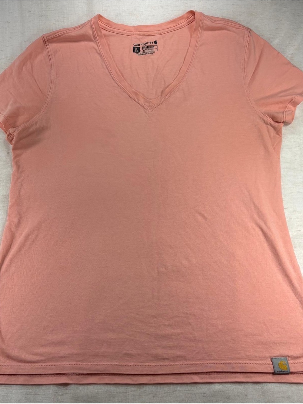 Carhartt Women's Pink V-Neck Tee